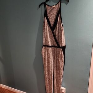 Sleeveless terry jumpsuit